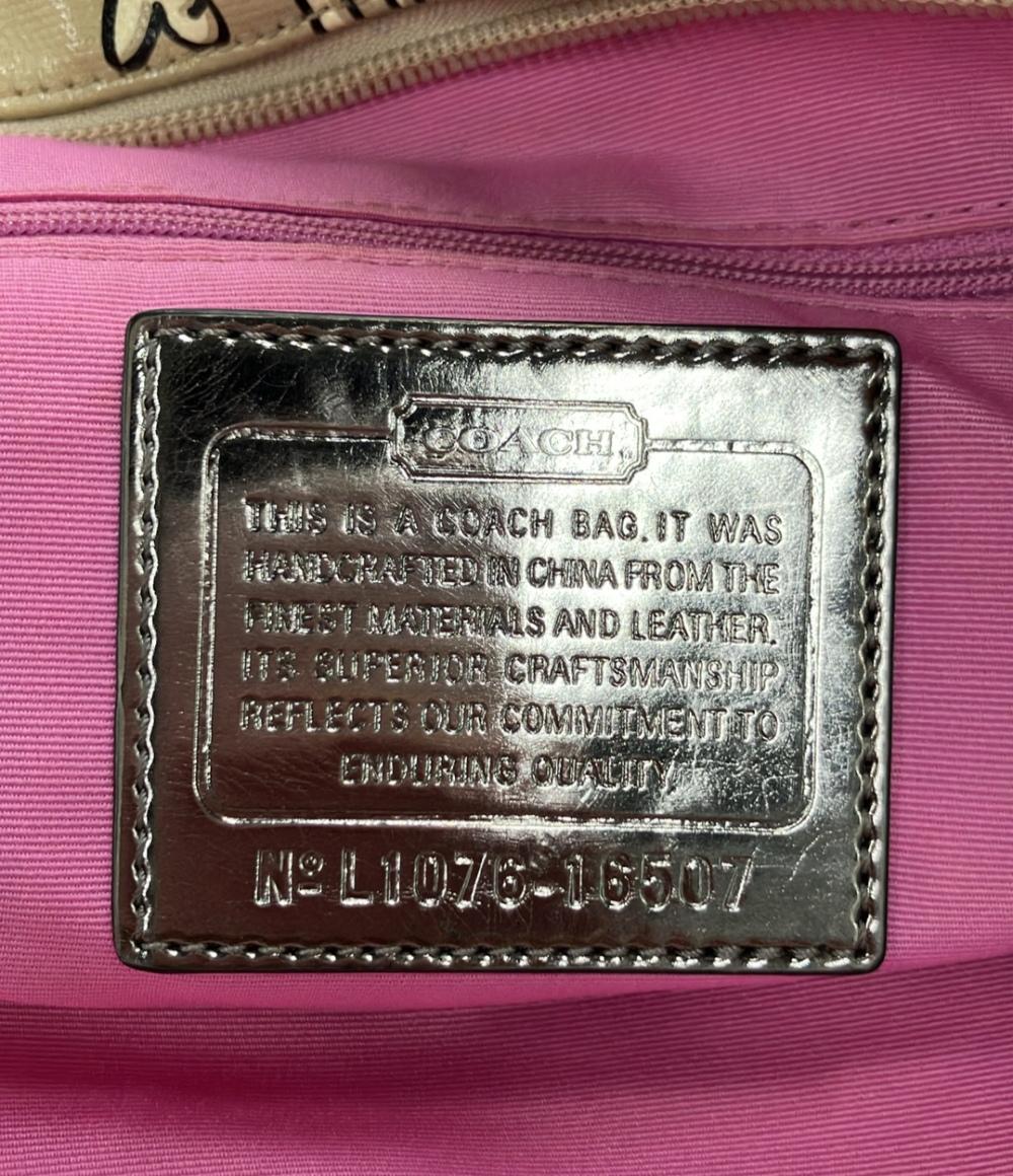 COACH トートバッグ グラフィティ コーティングキャンバス パテントレザー ポピー 16507 レディース コーチ