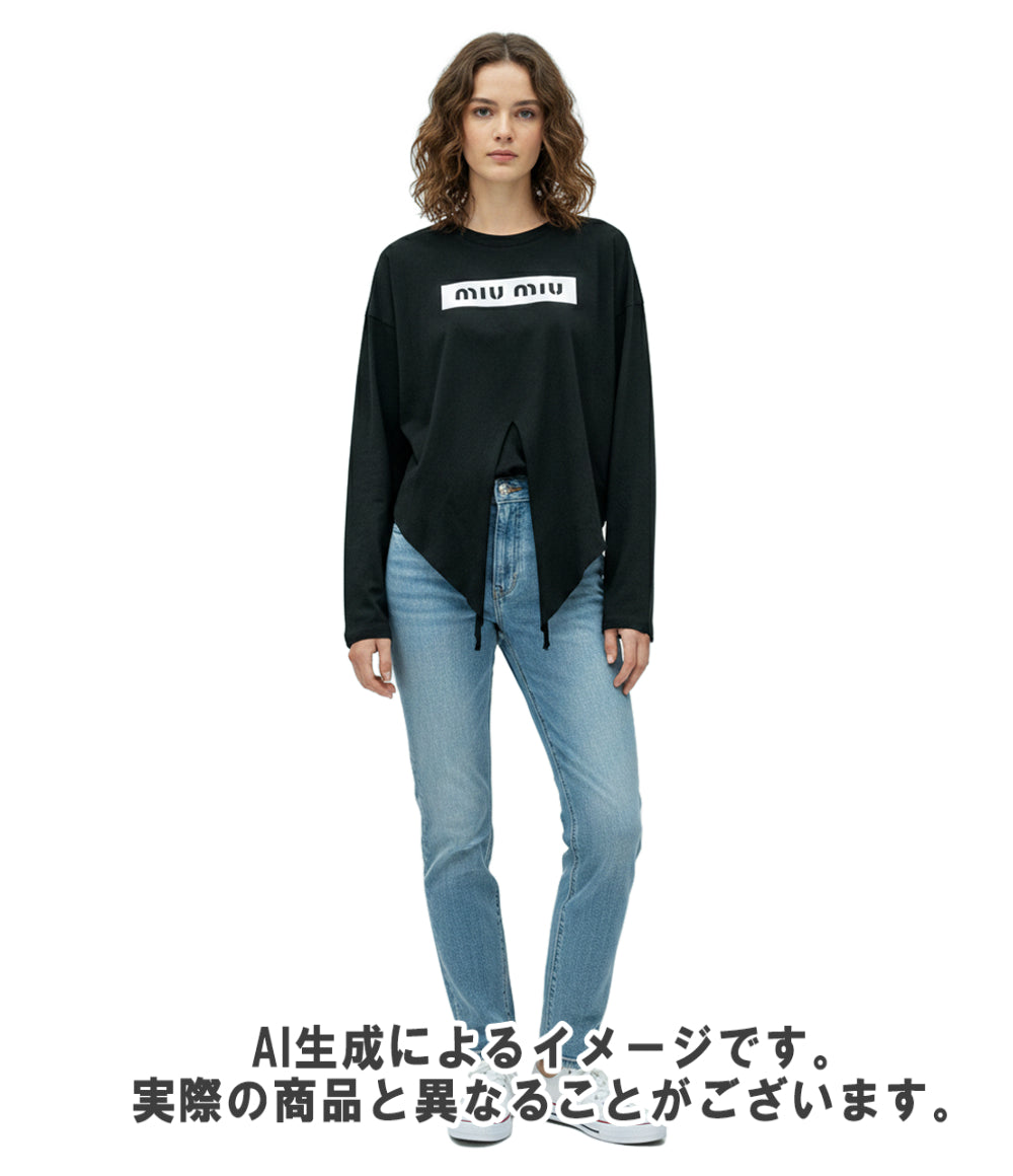 Miu Miu 長袖Tシャツ ロゴ MJL949 232 104N レディース SIZE S ミュウ