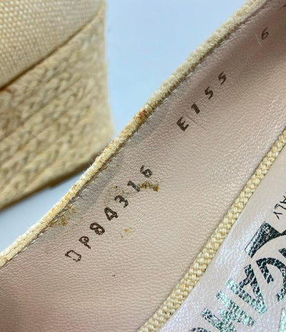 Salvatore Ferragamo ウェッジソールパンプス エスパドリーユ ヴァラ レディース SIZE 6 (23.5cm) サルヴァトーレフェラガモ