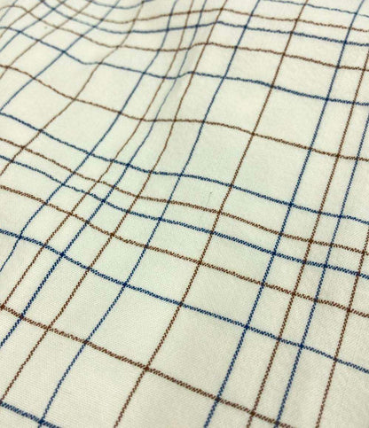 美品 ミスアシダ ウールナイロンチェック柄長袖ロングシャツワンピース レディース SIZE 11 (L) miss ashida