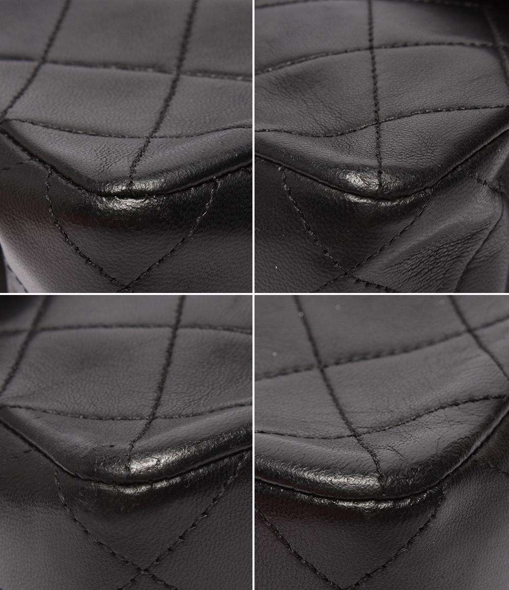 CHANEL チェーンショルダーバッグ 肩掛け 斜め掛け ゴールド金具 シングルチェーン シングルフラップ 1番台 スムースレザー マトラッセ20 レディース