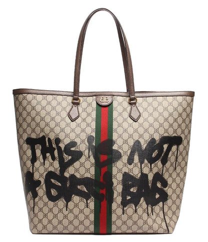 バレンシアガ トートバッグ ゴールド金具 ダブルBロゴ ザ ハッカー グラフィティ L トートバッグ 500個限定 GUCCI HACKER PROJECT 680125 210