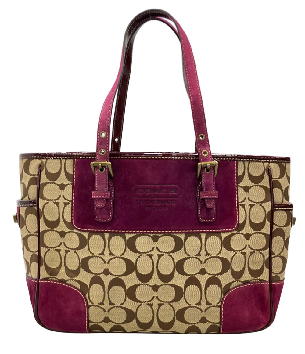 COACH トートバッグ ショルダーバック 肩掛け シグネチャー レディース コーチ