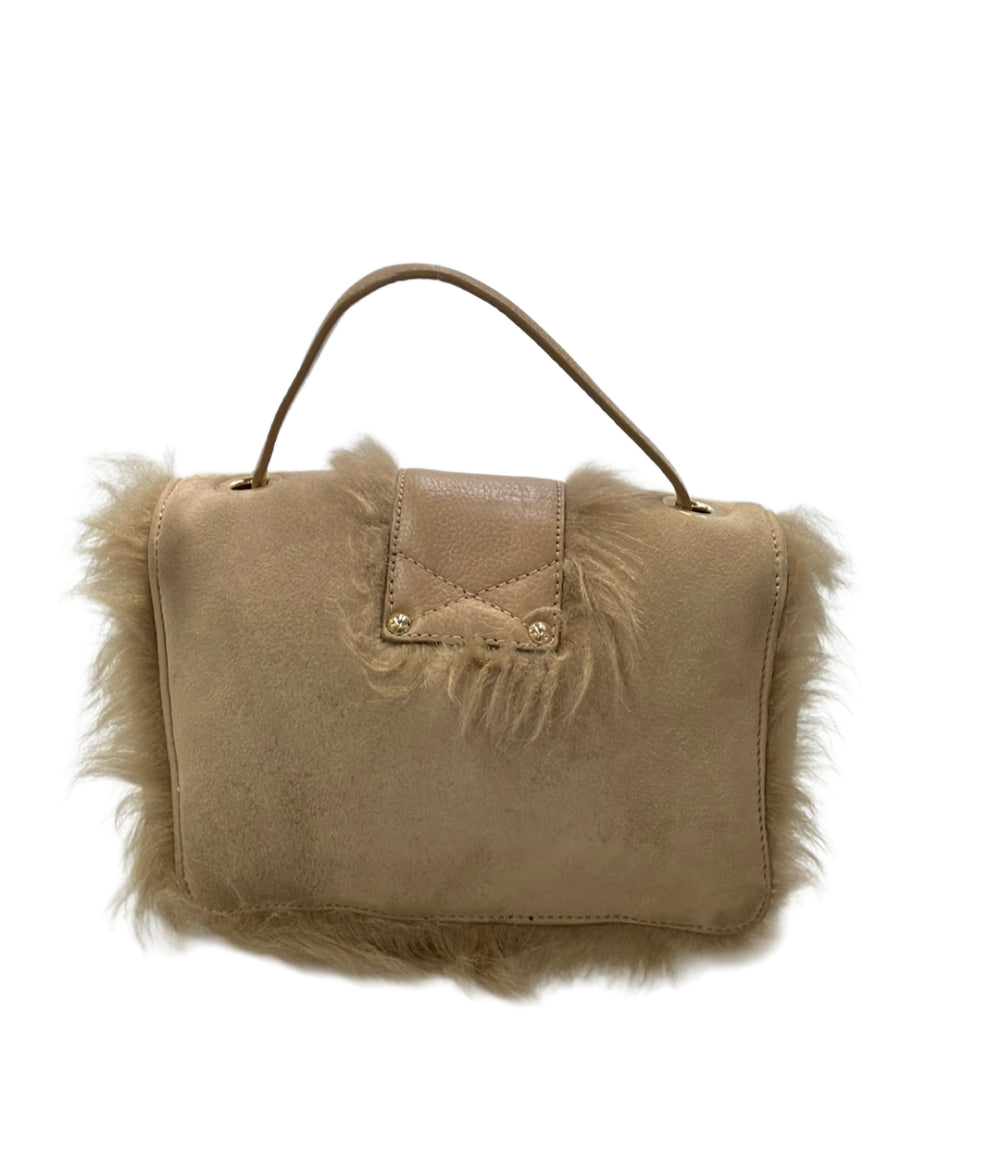 Jimmy Choo 2way ハンドバッグ ショルダーバッグ 斜め掛け ムートン レディース ジミーチュウ