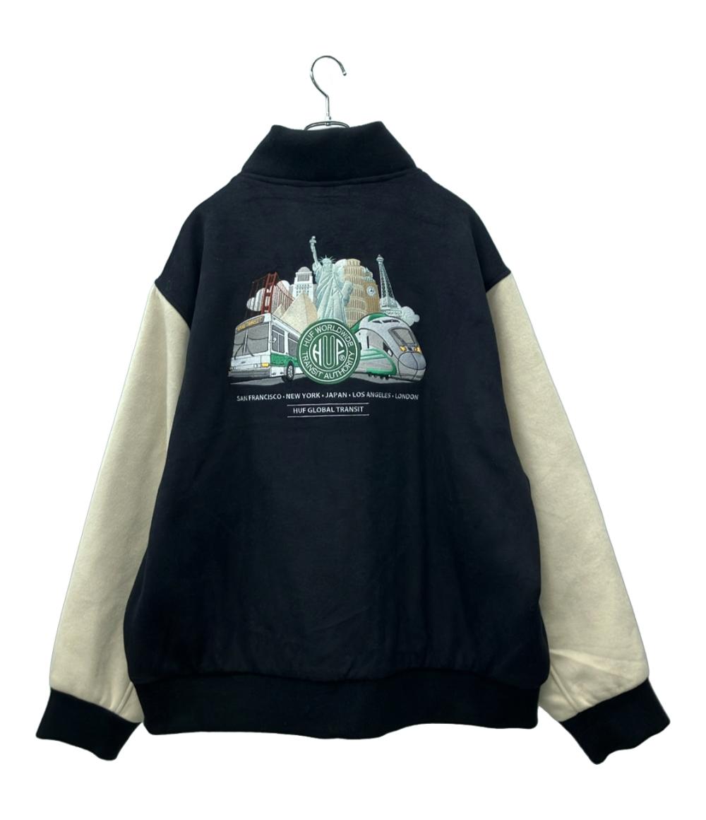 HUF スタジャン GLOBAL TRANSIT VARSITY JACKET FA25 JK00476 メンズ SIZE XXL ハフ