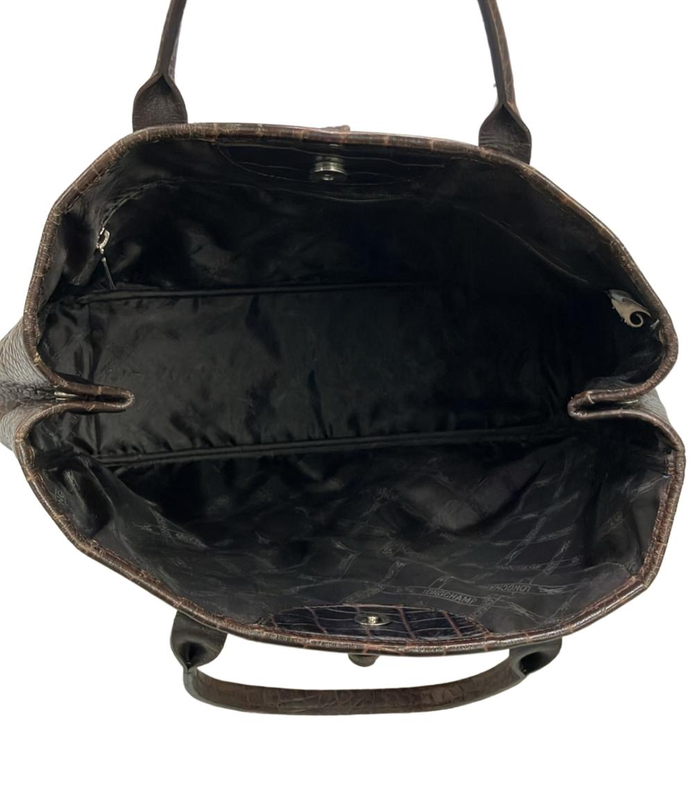 Longchamp トートバッグ クロコ型押し レディース ロンシャン