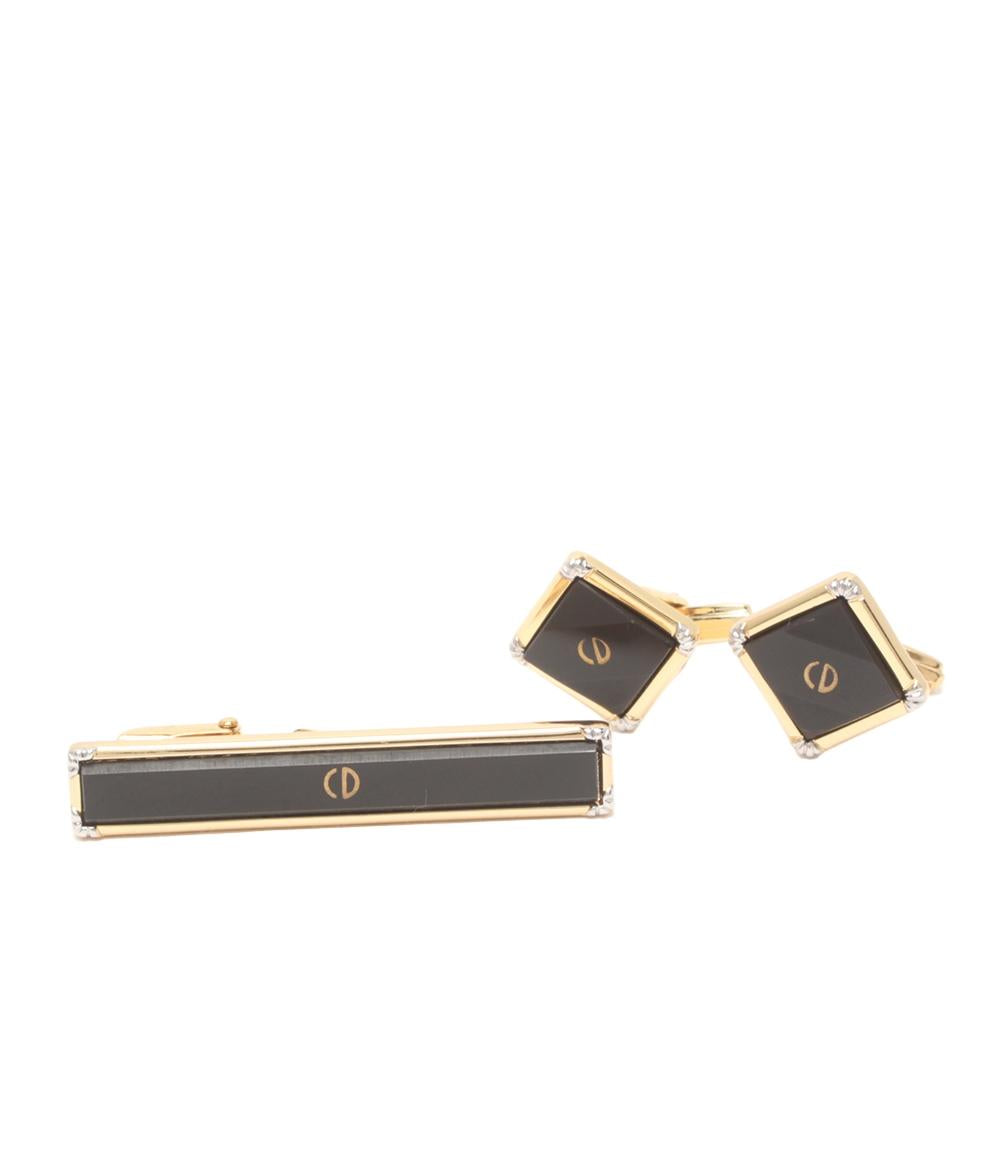 クリスチャンディオール カフス タイバー 2点セット タイピン タイクリップ メンズ Christian Dior