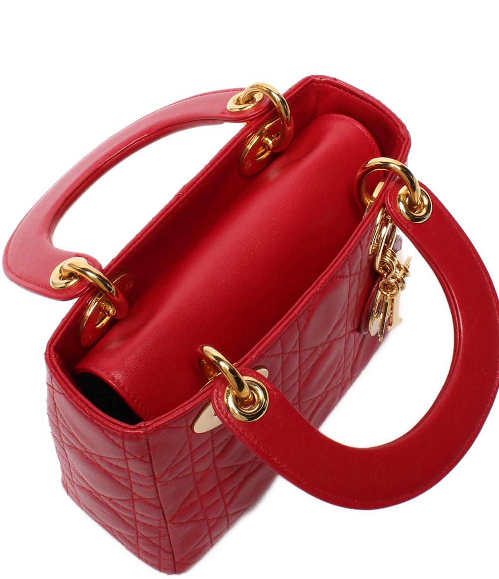 美品 Christian Dior 2wayハンドバッグ ショルダーバッグ 肩掛け カナージュ レディ ディオール ミニ レディース クリスチャンディオール