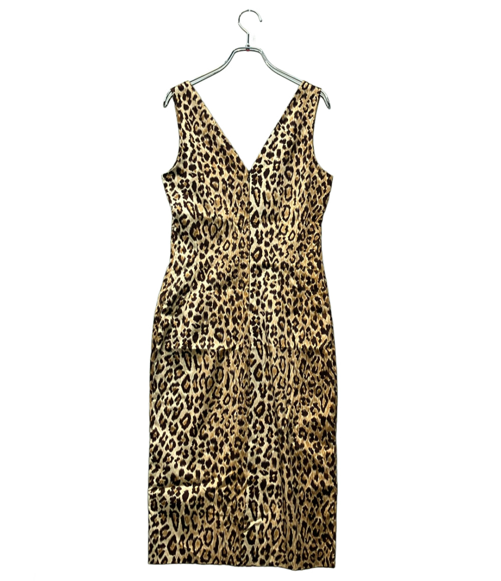 美品 D&G ノースリーブワンピース レオパード レディース SIZE 40 (S) ディーアンドジー