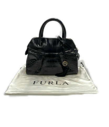 美品 FURLA 2WAY ハンドバッグ ショルダーバッグ 斜め掛け レディース フルラ