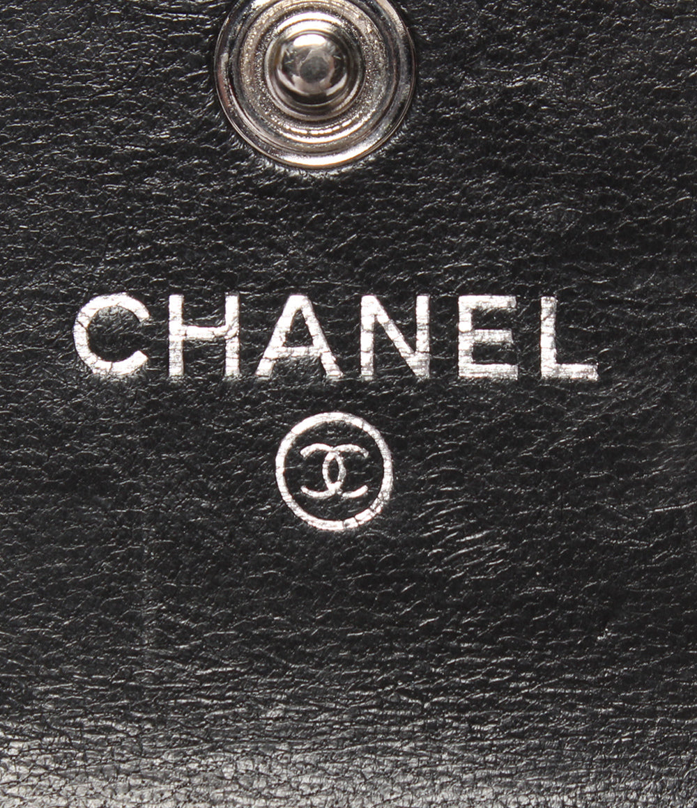CHANEL 二つ折り財布 31番台 シェブロン Vステッチ シルバー金具 ボーイシャネル レディース シャネル