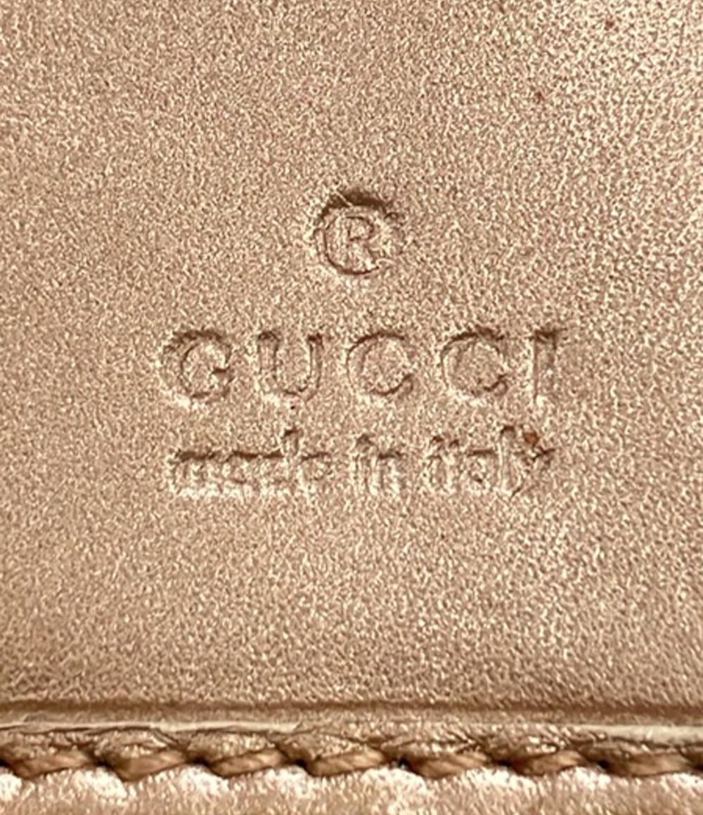 GUCCI ダブルホック 二つ折り長財布 レザー 203550 2067 レディース グッチ