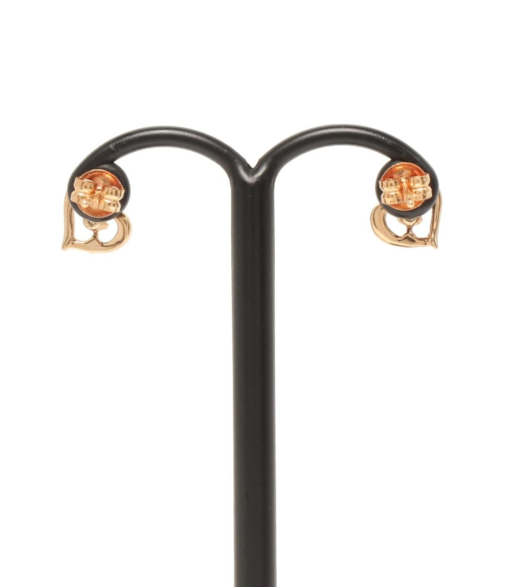 ヨンドシー ピアス K18 ダイヤ ハートモチーフ レディース 4℃