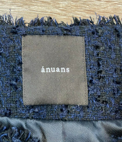 anuans ノーカラージャケット パッチポケット ツイード 1523501346 レディース SIZE F (M) アニュアンス