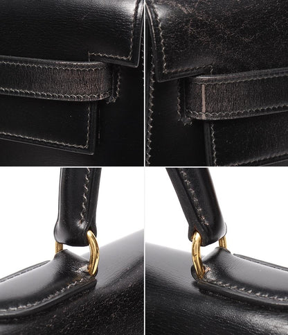 HERMES ハンドバッグ ゴールド金具 ボックスカーフ 〇L刻印 外縫い ケリー32 レディース エルメス