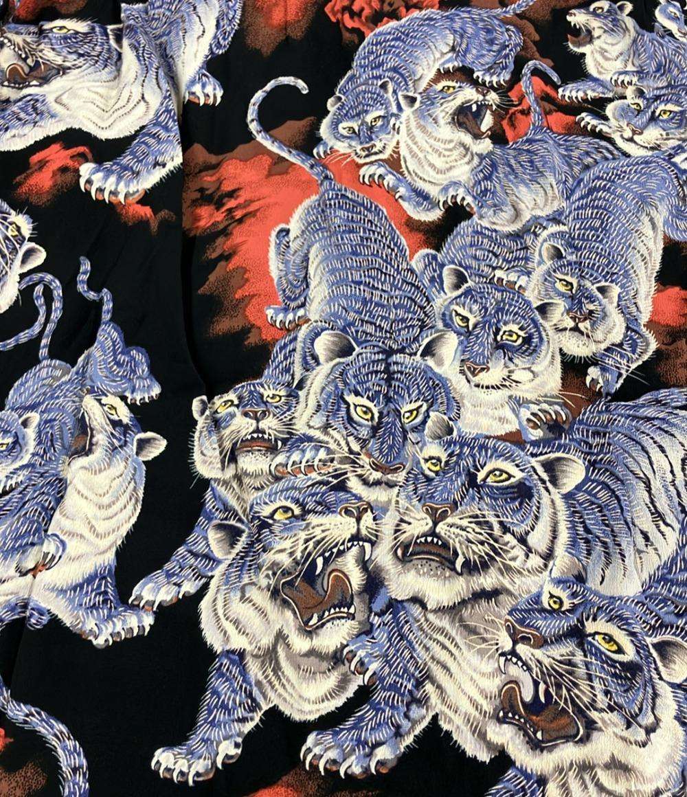 カラカウア×サンサーフ 百虎 アロハシャツ メンズ SIZE L KALAKAUA