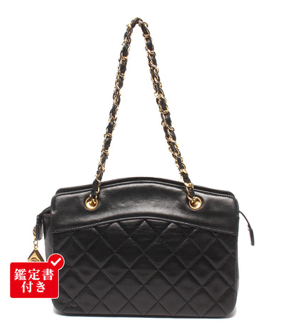CHANEL チェーンハンドバッグ ゴールド金具 マトラッセ ラムスキン レディース シャネル