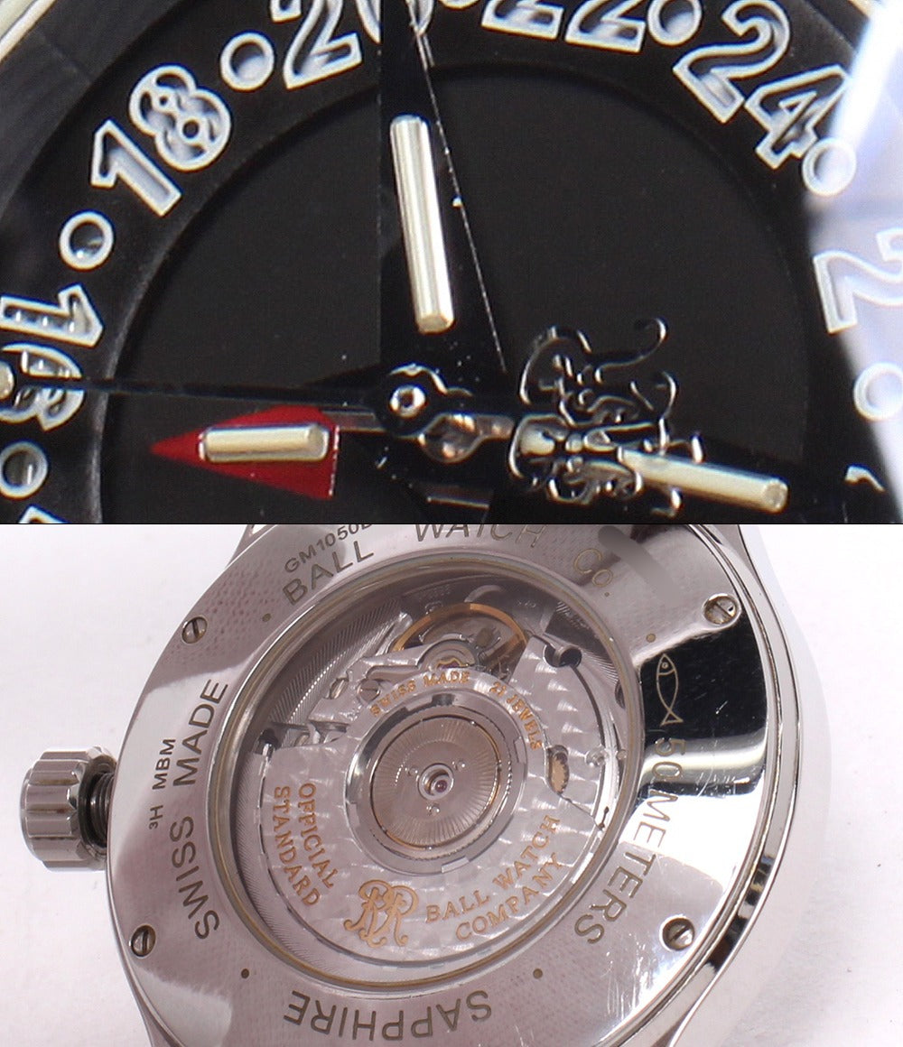 BALLWATCH 腕時計 ボイジャー GMT トレインマスター 自動巻き ブラック GM1050D-S1AJ-BK メンズ ボールウォッチ