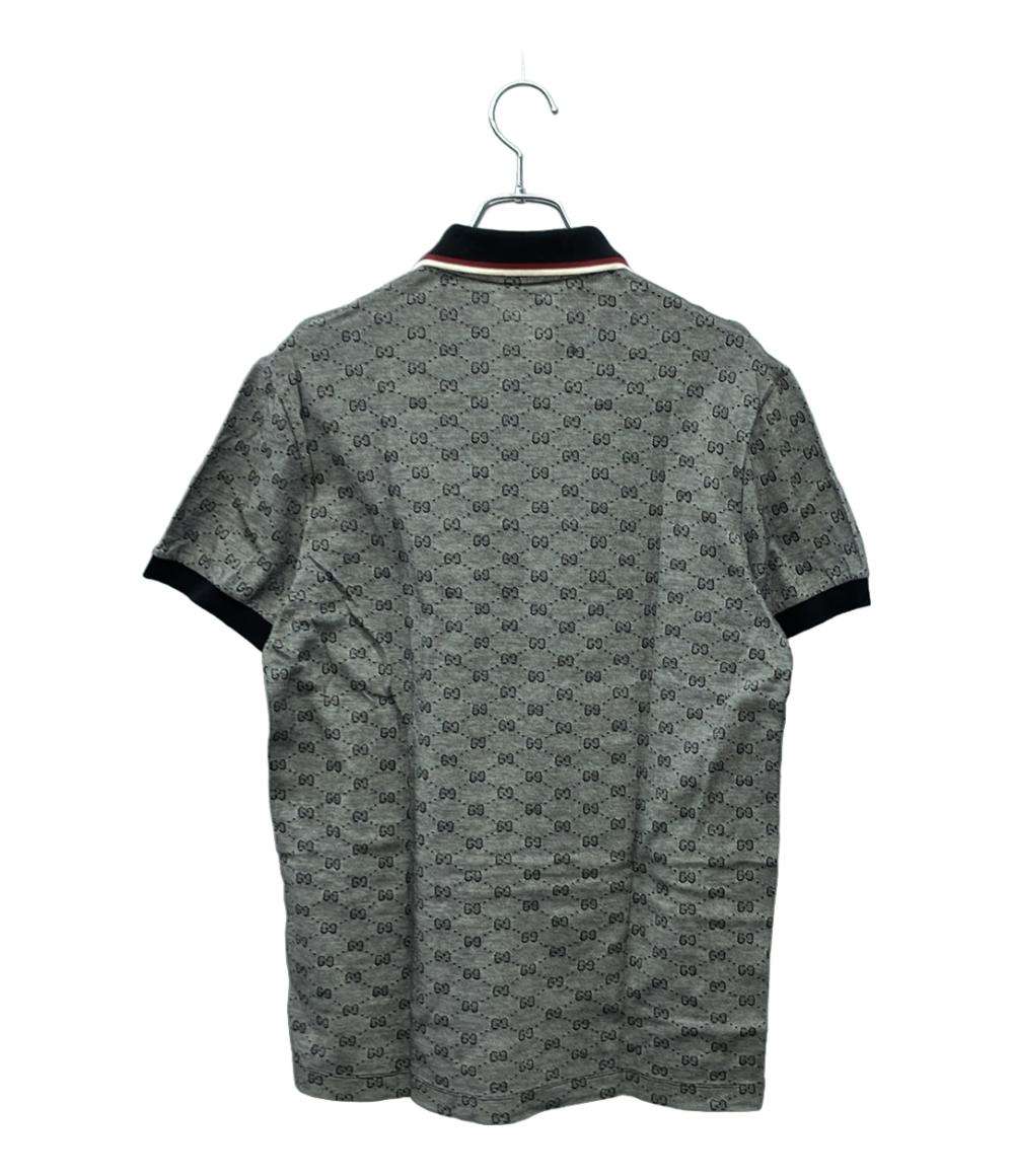 GUCCI 半袖ポロシャツ シェリーライングレー GG柄 モノグラム 190181 X3235 メンズ SIZE L グッチ