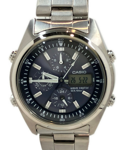 美品 CASIO 腕時計 ウェーブセプター wave cepter ソーラー WVQ-500TDJ メンズ カシオ