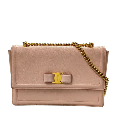 Salvatore Ferragamo ショルダーバッグ 斜め掛け チェーン ヴァラ GU 21G4 62 レディース サルヴァトーレフェラガモ