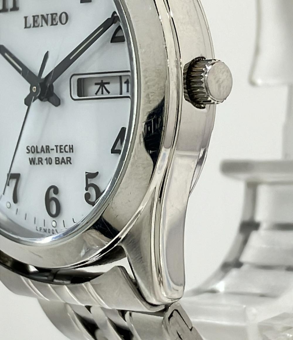 LENEO 腕時計 ソーラー ホワイト LEM003 メンズ レネオ