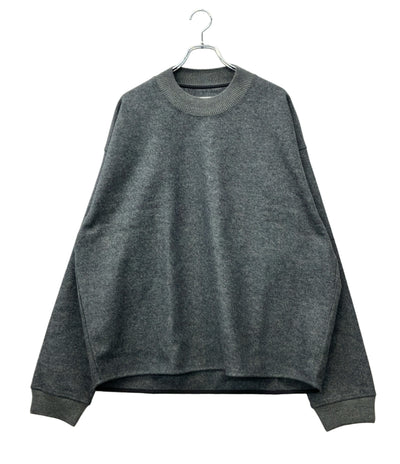 美品 JIL SANDER スウェットシャツ 長袖 クルーネック ウールメルトン 25AW J22GU0112 J40045 メンズ SIZE 52 (XL) ジルサンダー