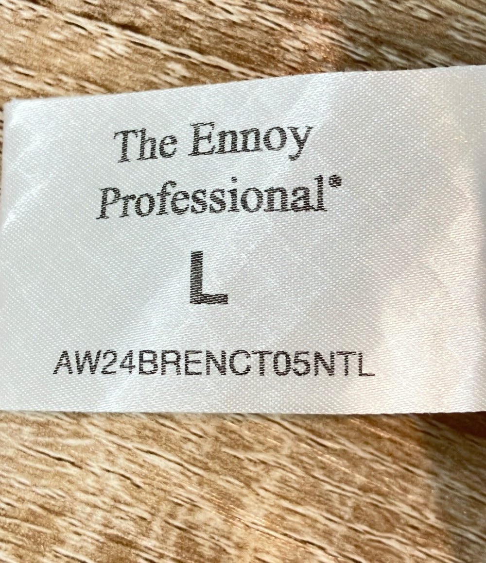 THE ENNOY PROFESSIONAL スウェットシャツ 24AW ENNOY刺繍 タートルネック AW24BRENCT05NTL メンズ SIZE L ザエンノイプロフェッショナル