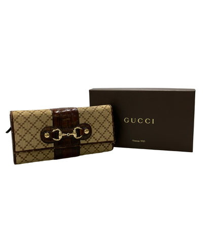 GUCCI 長財布 ディアマンテ柄 ホースビット 245756 3661 レディース グッチ
