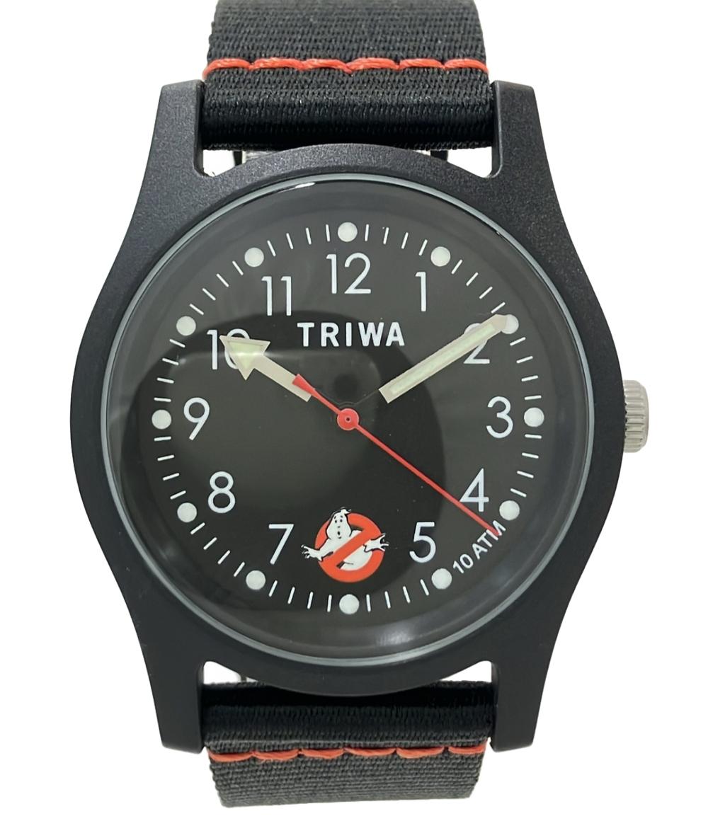 美品 TRIWA 腕時計 ゴーストバスターズ クオーツ ブラック GBOP02 ユニセックス トリワ