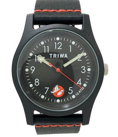 美品 TRIWA 腕時計 ゴーストバスターズ クオーツ ブラック GBOP02 ユニセックス トリワ