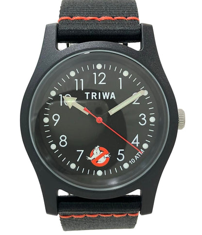 美品 TRIWA 腕時計 ゴーストバスターズ クオーツ ブラック GBOP02 ユニセックス トリワ