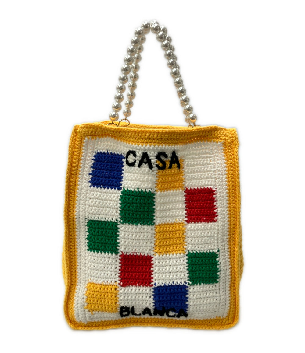 美品 Casablanca ハンドバッグ トートバッグ クロシェミニバッグ レディース カサブランカ