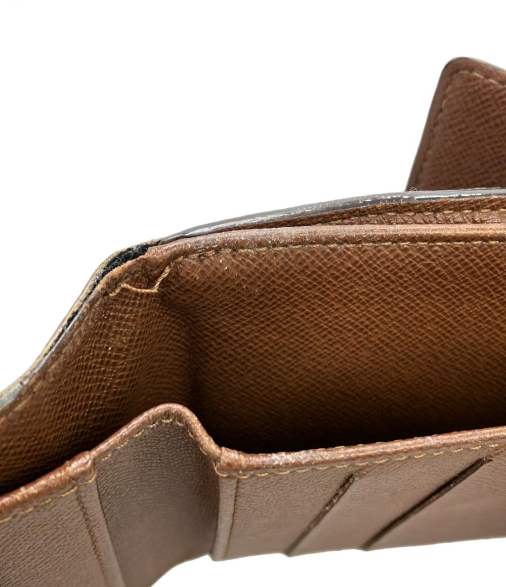 LOUIS VUITTON ダブルホック 三つ折り財布 モノグラム ポルトモネ ビエ