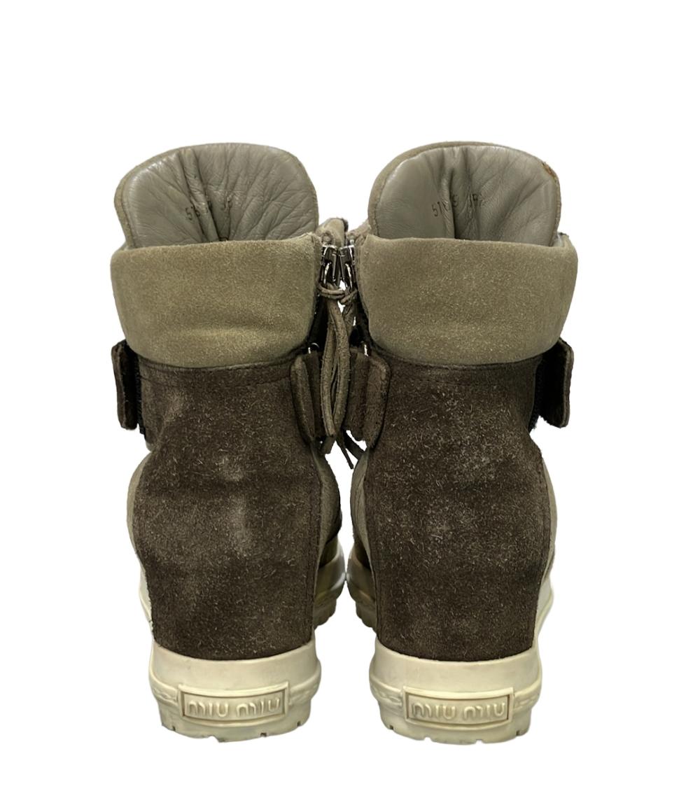 Miu Miu ハイカットスニーカーウェッジソール レディース SIZE 35.5 (S) ミュウ ミュウ
