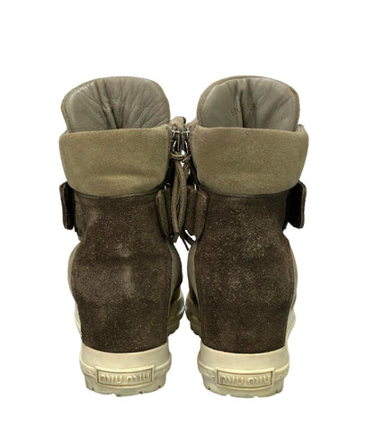 Miu Miu ハイカットスニーカーウェッジソール レディース SIZE 35.5 (S) ミュウ ミュウ