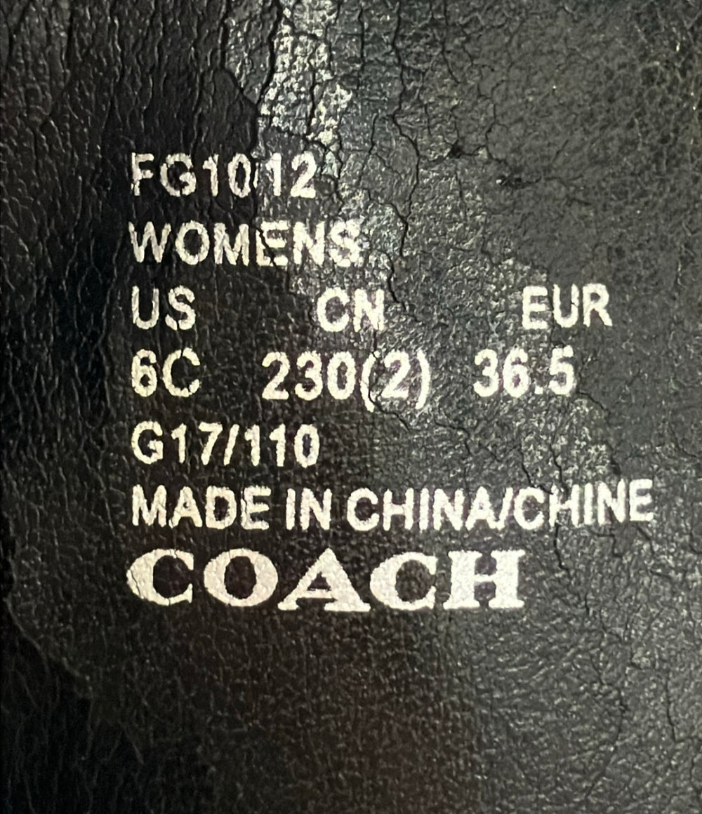 訳あり COACH サイドジップロングブーツ TURNLOCK RDG BT ITL FG1012 レディース SIZE 36.5 コーチ