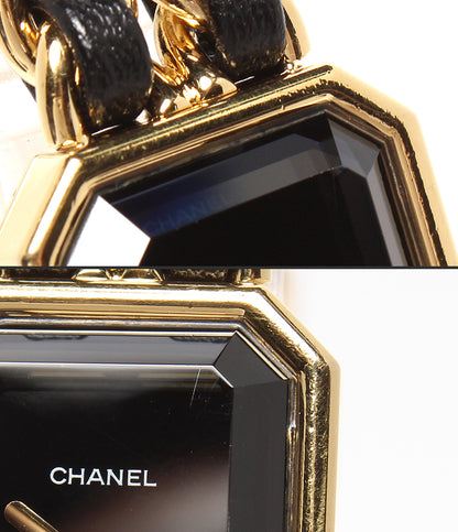 CHANEL 腕時計 プルミエール L クオーツ ブラック H0001 レディース シャネル