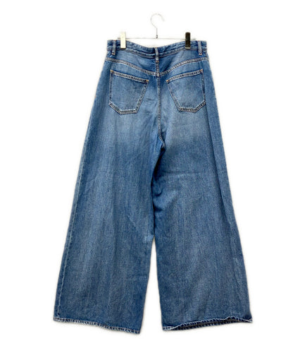 MM6 ドローストリング ワイドデニムパンツ ヴィンテージ加工 S52LA0162 レディース SIZE 40 エムエムシックス
