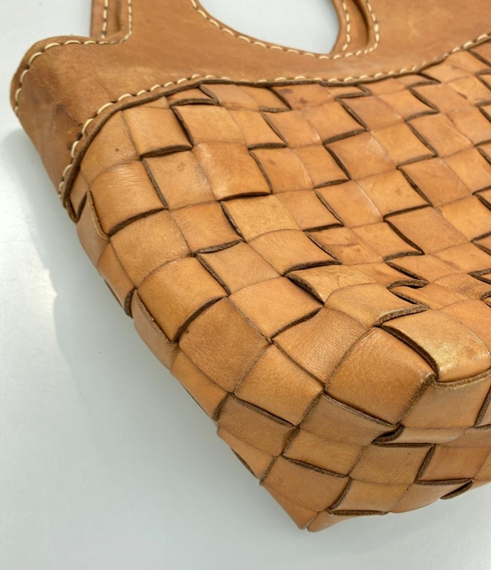 ロビタ 編み込みレザーミニハンドバッグ レディース robita