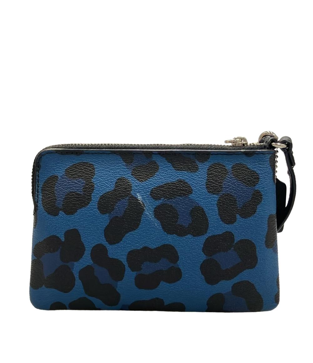 COACH ポーチ レオパード プリント コーナー ジップ リストレット F64238 レディース コーチ