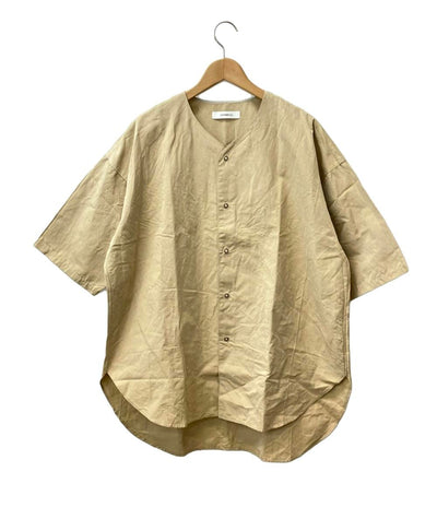 ジョンブル 半袖ビックシルエット ノーカラーシャツ 19-3000-300 メンズ SIZE L Johnbull