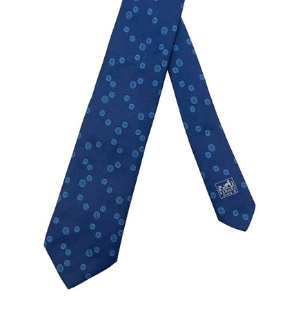 美品 エルメス ネクタイ シルク100% 総柄 メンズ HERMES