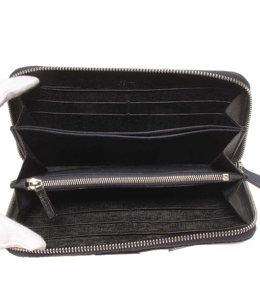 FENDI ラウンドファスナー長財布 モンスターフェイス メンズ フェンディ