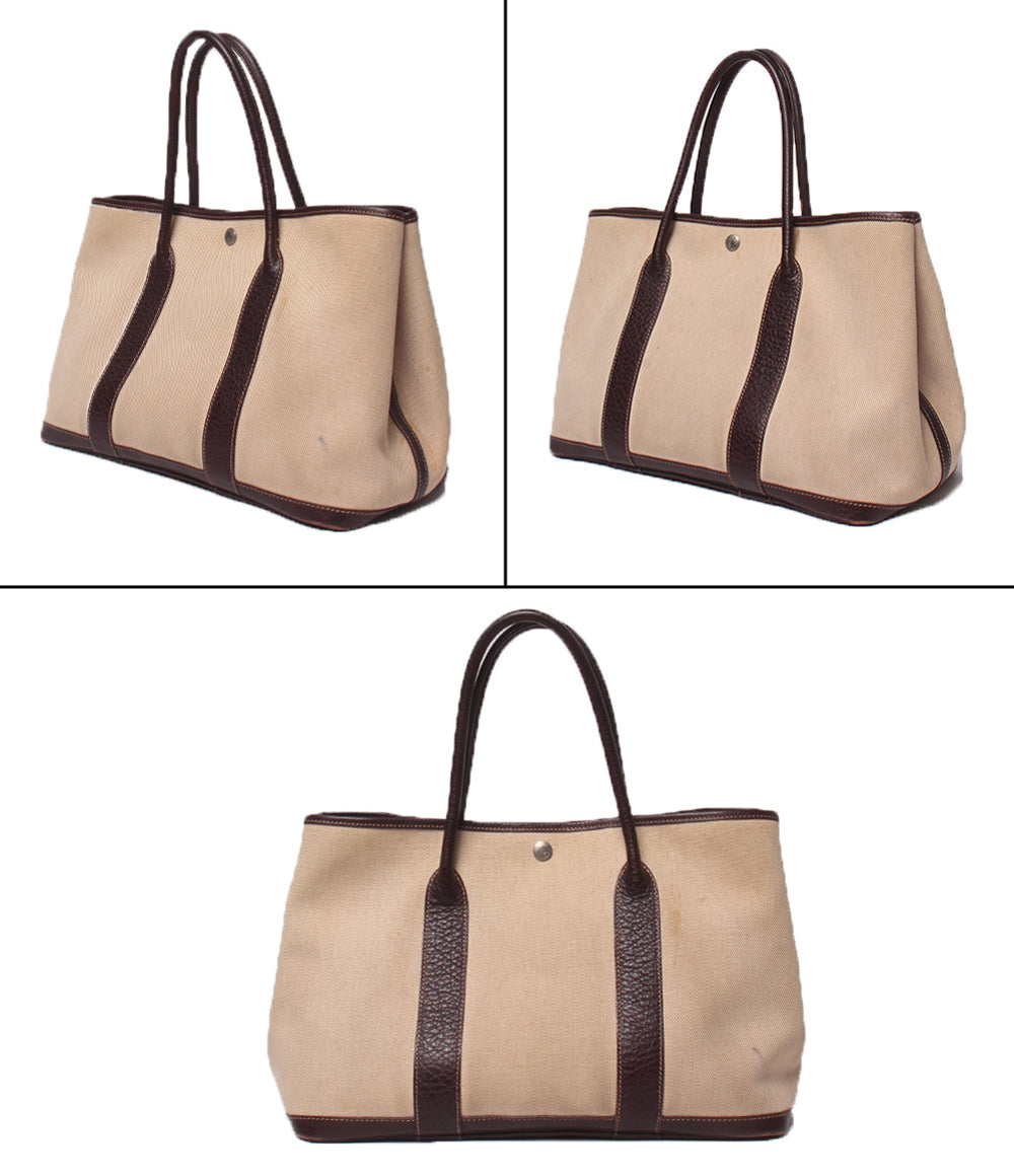 HERMES トートバッグ □H刻印 トワルアッシュ ガーデンパーティPM レディース メンズ エルメス