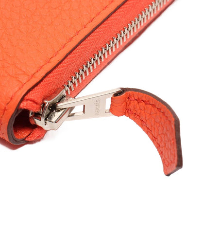 美品 HERMES ラウンドファスナー長財布 X刻印 シルバー金具 アザップロング クラシック レディース エルメス