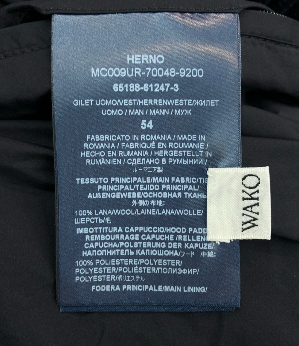 Herno リブニットベスト MC009UR-70048-9200 メンズ SIZE 54 (XXL) ヘルノ