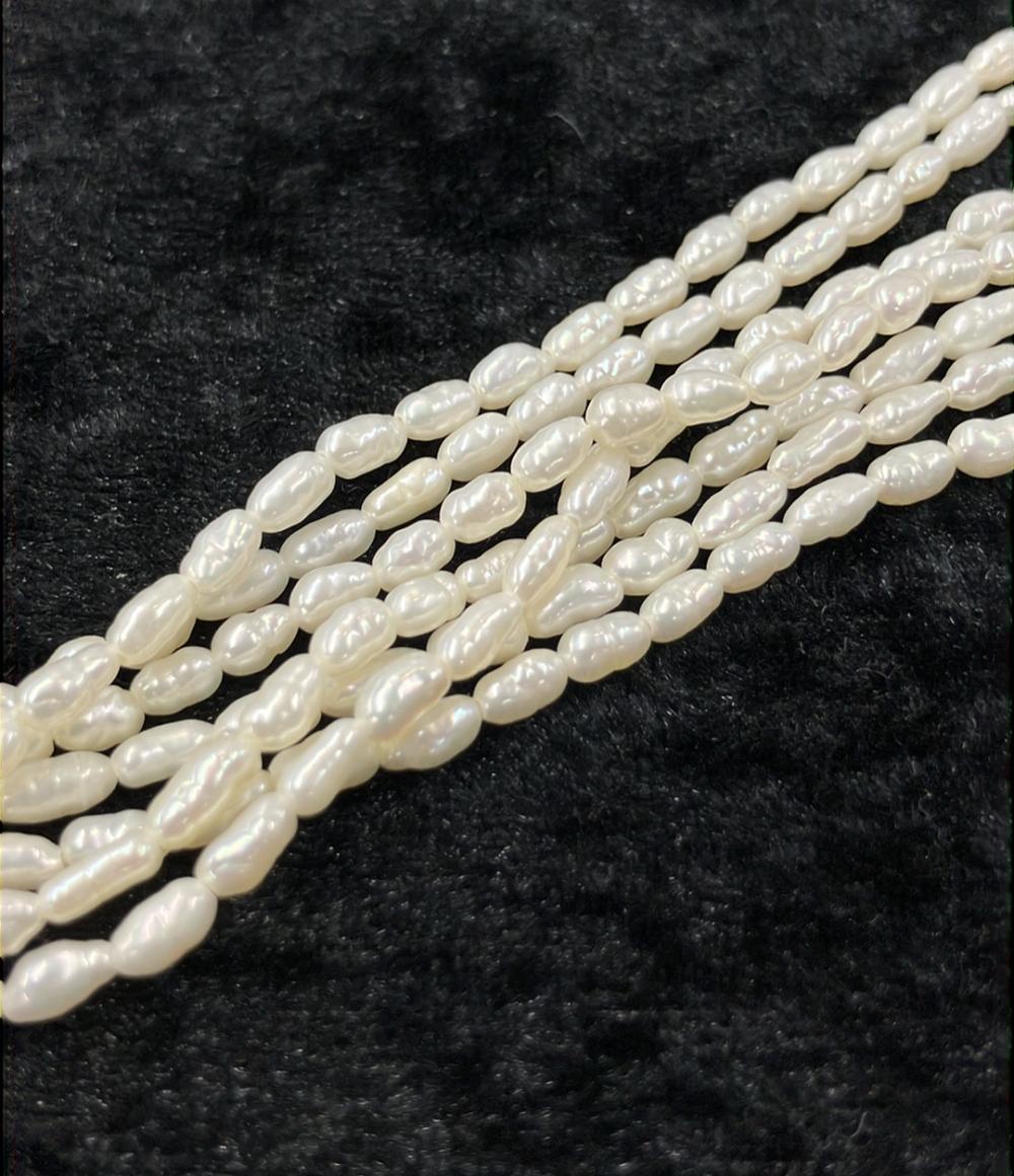 美品 7連ネックレス 5連ブレスレット 淡水パール ２点セット レディース