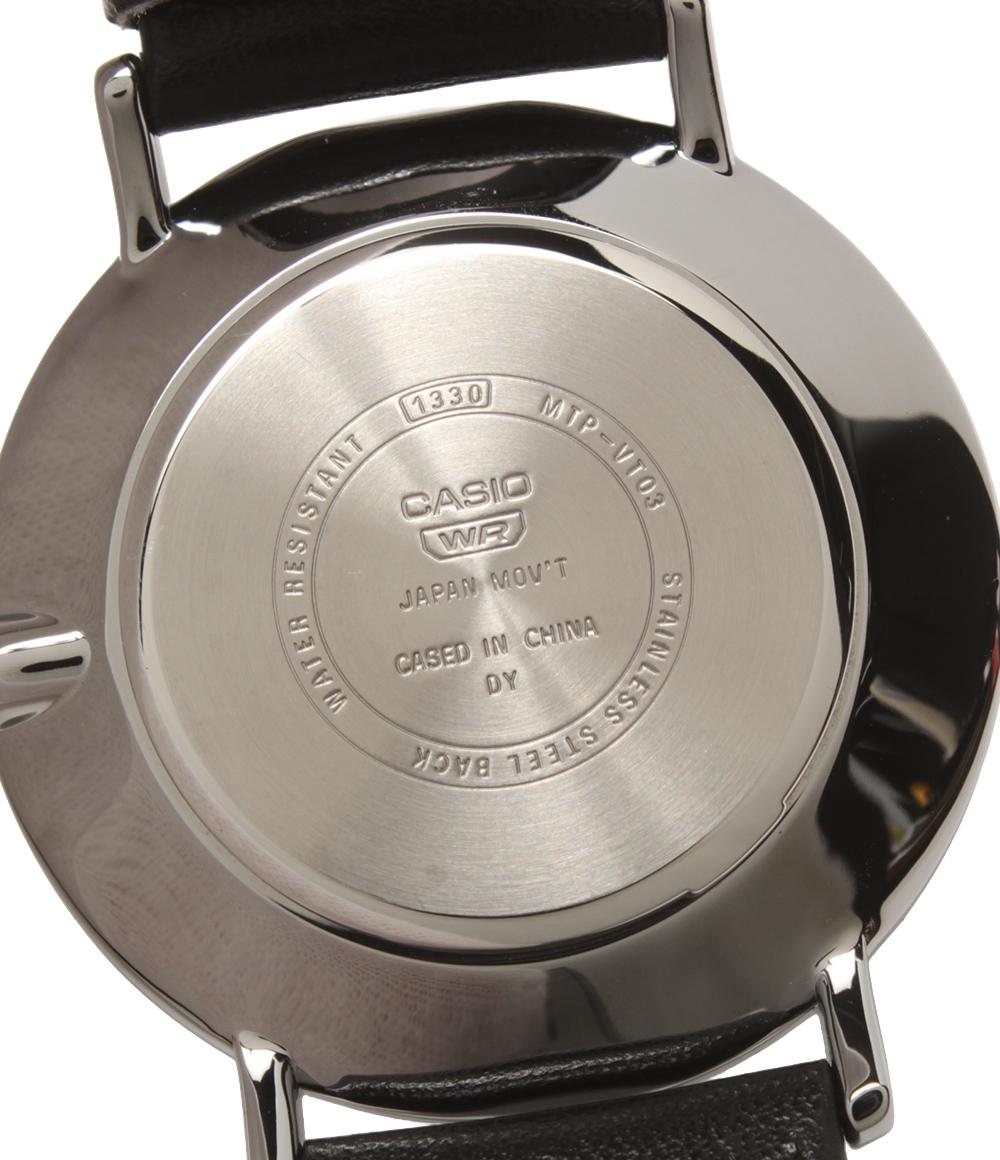 CASIO 腕時計 クオーツ ブラック MTP-VT03 メンズ カシオ