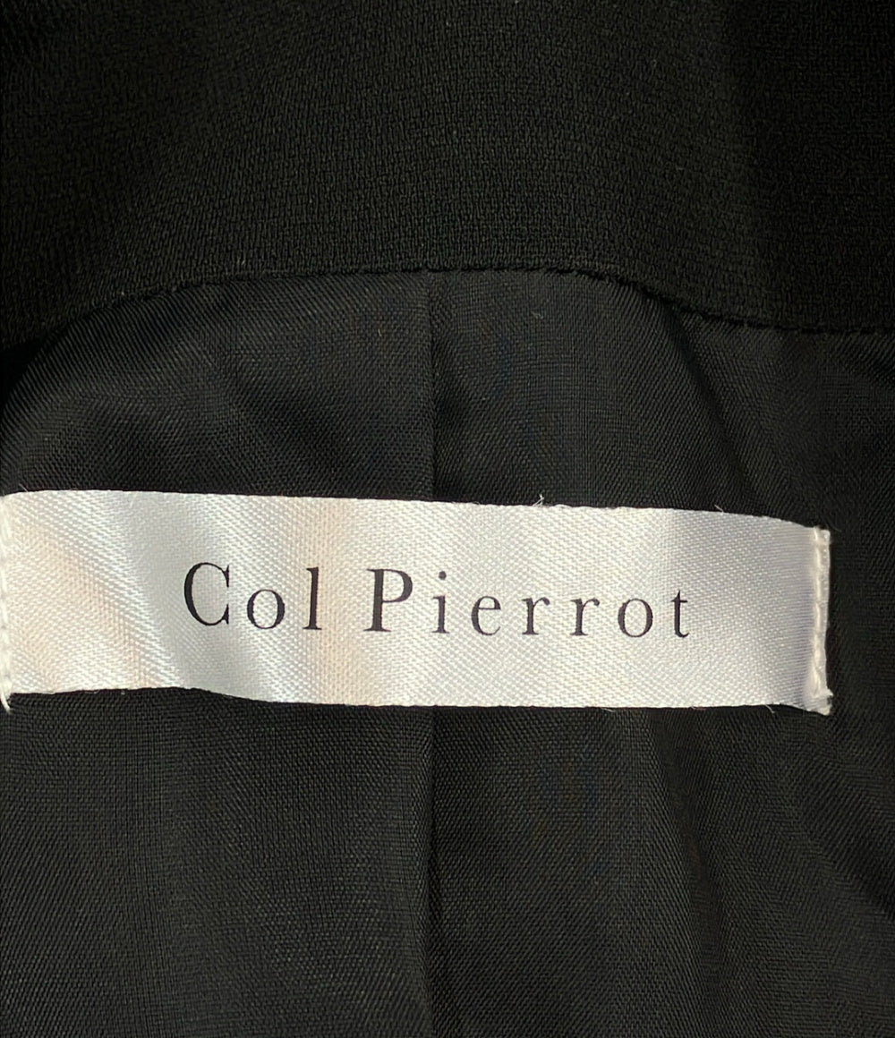 美品 Col Pierrot MUSE de Deuxieme Classe ノーカラージャケット レディース SIZE 38 (S) コルピエロ ミューズ ドゥ ドゥーズィエム クラス